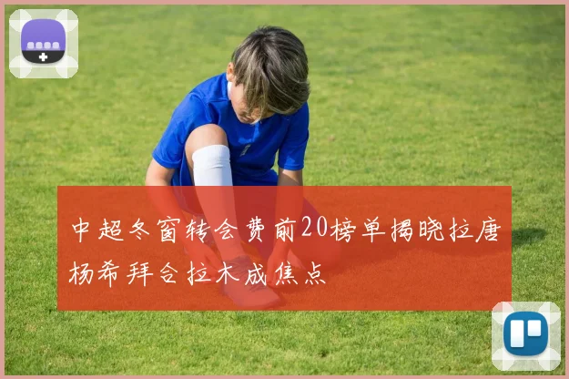 中超冬窗转会费前20榜单揭晓拉唐杨希拜合拉木成焦点